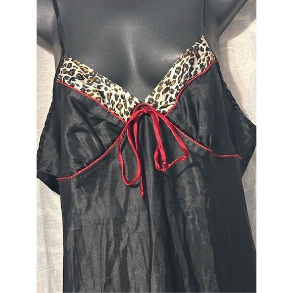 Vintage Cinema Eloile Late 90s Satin Maxi Dress size large Beautiful black dress - Picture 2 of 5